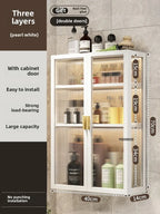 Japanese Acrylic Bathroom Cabinet Wall-mounted Mirror Box Transparent Bathroom Cabinets with Storage Rack Bathroom Furniture