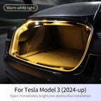 For Tesla Model 3 Highland 2024 2025 Upgrade 12V Trunk Brighten LED Strip Waterproof Flexible DIY Rear Trunk Silicone Light