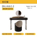 Large Chair Mirror Vanity Table Wood Storage Black Set Drawers Bedroom Dressers Makeup Desk Girl Stool Penteadeira Furniture