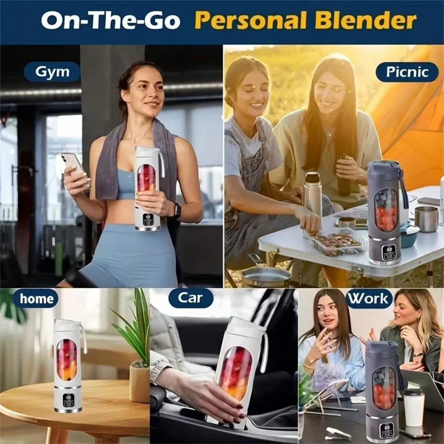 Portable Electric Juicer Cup 8/12 Blades Mini Milkshake Blender for Fruit Milk Juice Making at Home Office Travel