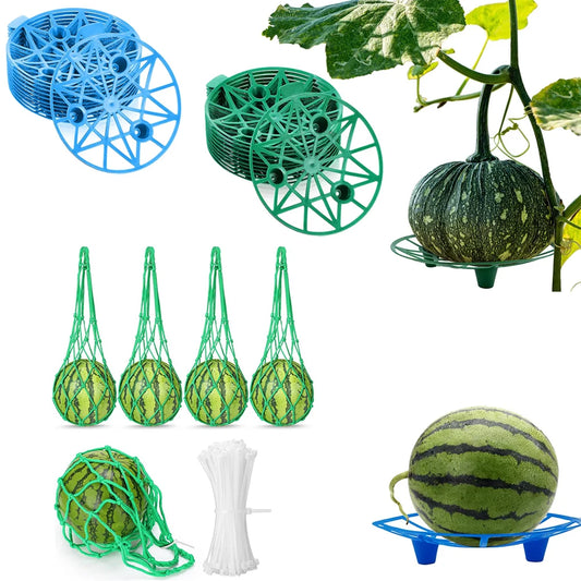 5/6/10Pcs Melon Supports with Watermelon Net Melon Hammocks Cradles with Zip Ties Plant Pumpkins Holder Vegetable Cradles Fruit