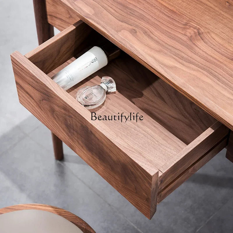 FG11North American black walnut dresser new Chinese solid wood tall makeup table storage integrated
