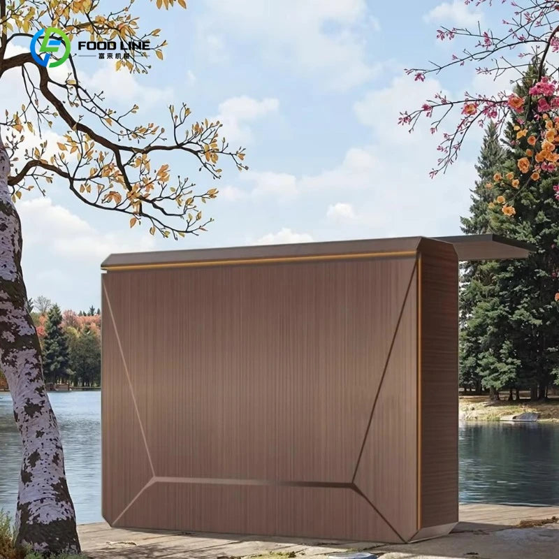 Customized Luxurious Hot Selling Multi-Functional Outdoor Mobile Kitchen Movable Kitchen Easy Install with Combined Sink Fridge