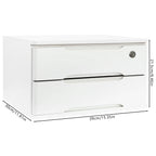1/2/3 Tier Desktop Storage Box, Wooden Drawer Organizer with Lockable Drawers, No Assembly Required