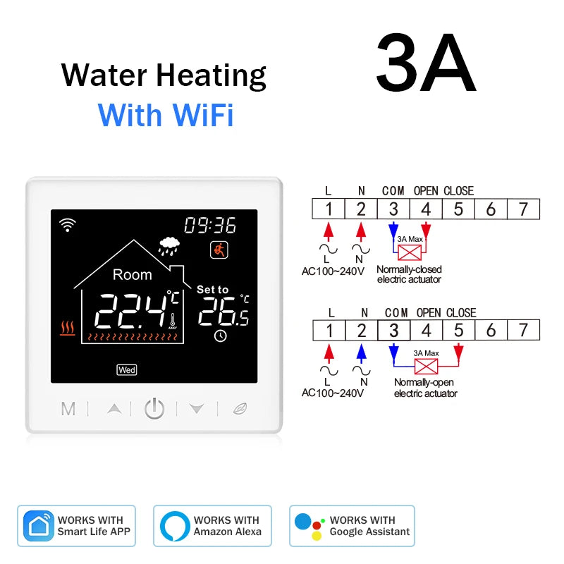 Tuya Smart Home Wifi Heating Thermostat Floor Heating Water Gas Boiler Temperature Thermoregulator Google Home Alexa Alice