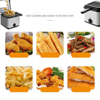Electric Fryer 1PC 2.5L Large Capacity Home Fillet French Fries Fryer All-in-One Deep Fryer Kitchen Appliances With Basket