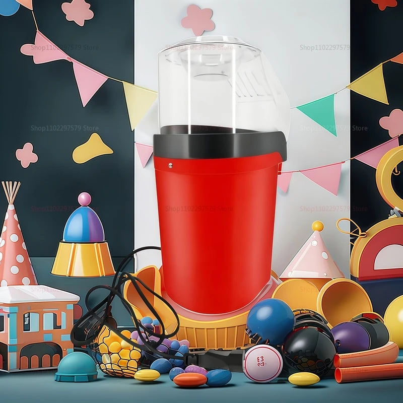 Electric Fully Automatic Home Kitchen Popcorn Machine 220V Compact Mini Snack Maker Ideal for Movie Night and Parties