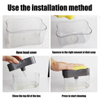 Liquid Soap Dispenser Kitchen Sink Sponge Press Utensils Kitchens Accessories Dispensers Detergent Dish Fixture Home Improvement