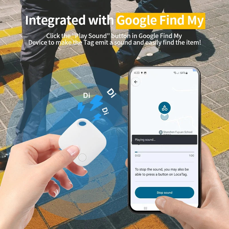 New Mini GPS Tracker Anti-Lost Pet Kids Wallet Key bag Positioning Smart Bluetooth Find Locator Tag Alarm Reminder For  Android