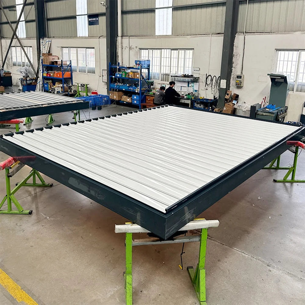 Premium Motorized Aluminum Pergola with Privacy Folding Screens and Glass Wall Enclosures – Outdoor Garden or Patio Shad