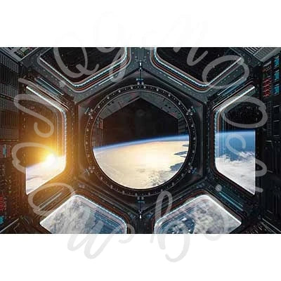 MOON.QG Baby Shower Boy Birthday Party Universe Cockpit Backgrounds for Photographs Spaceship Backdrop Photo Studio Photozone