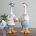 DIY Handmade Idyllic Simulation Resin Duck Animal Home Garden Courtyard Decoration Balcony Patio Decoration Garden Decor Statues