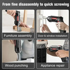 4.2V Electric Drill Cordless Power Tools Set Household Maintenance Repair 1800mAh Lithium Battery Mini Household Screwdriver