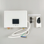 110V 220V Instant Water Heater Bathroom Kitchen Wall Mounted Electric Water Heater with Remote Control LCD Temperature Display