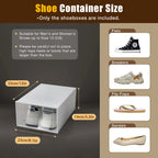 24-Pack Thick Transparent Shoe Boxes