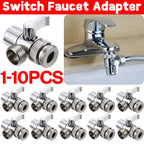 3 Way Switch Faucet 1/2 Valve Adapter Shower Diverter Valve Bathroom Faucet Shower Tap Connector Splitter Bathroom Accessories