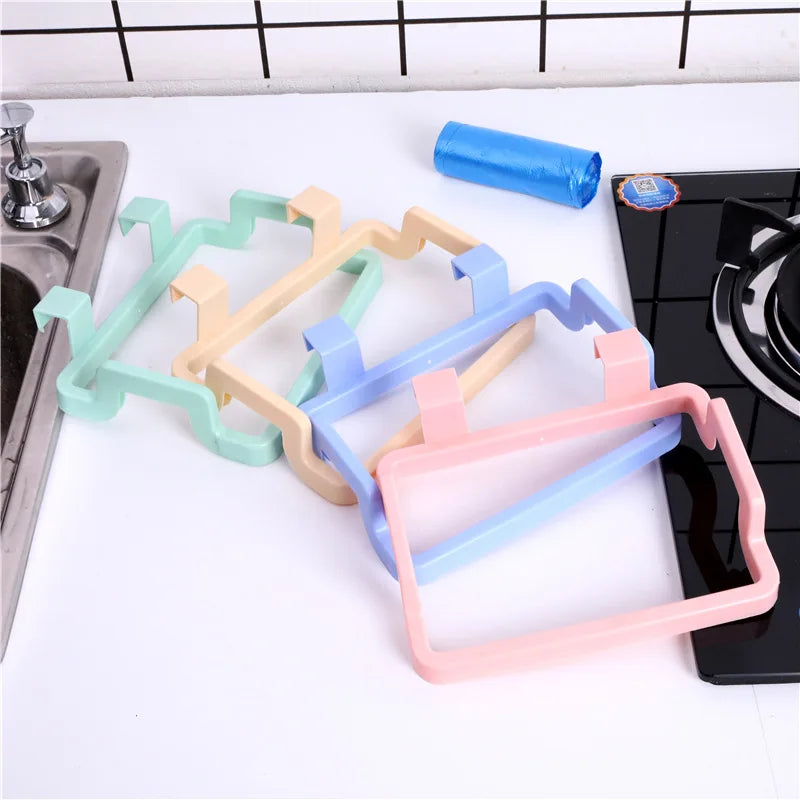 Kitchen Hanging Cabinet Door Garbage Rack Door Back Garbage Bag Storage Rack Plastic Bag Rack Garbage Can Stand Rag Hanger