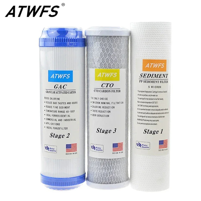 10 Inch Water Purifier Filter UDF Granular Activated Carbon Filter+PP