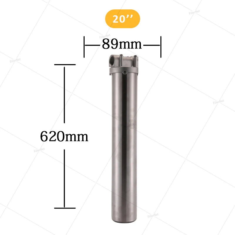 20*2.5inch stainless steel water filter housing water filtration pre f