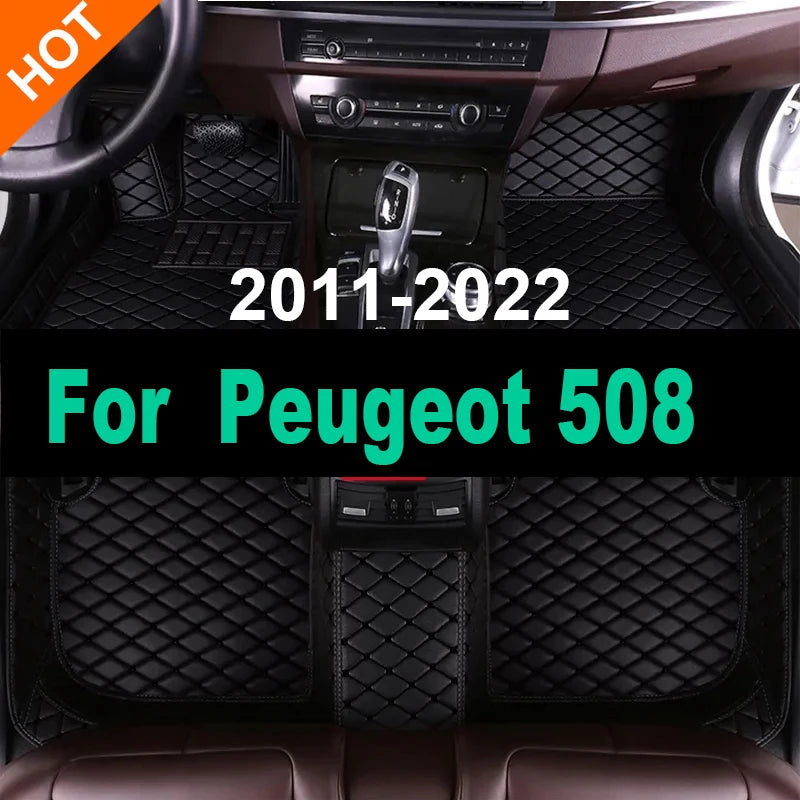 Car Floor Mats For Peugeot 508 2011~2017 2019~2022 2012 2013 2014 2015 2016 2017 2018 2019 2020 2021 2022 Car Accessories