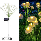 Solar Garden Light, Mushroom Lights Outdoor, IP65 Waterproof Firefly Swaying Lamp, Jellyfish Outdoor Decor for Garden