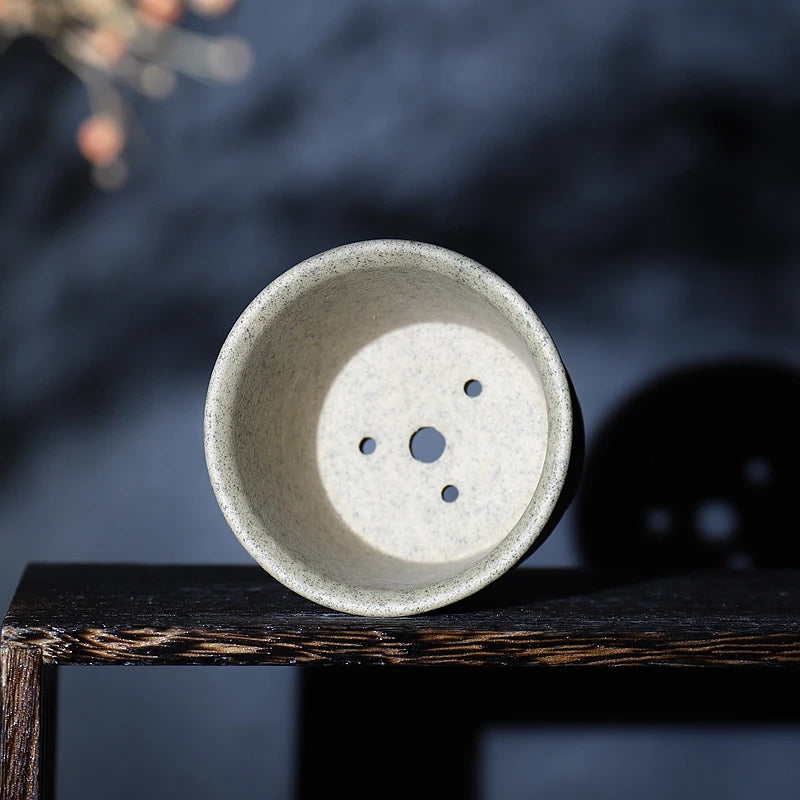 Crude Pottery Purple Sand Plants Pot, Table Vase, Breathable Garden Decoration, Home