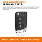 Leather Car Remote Key Case Fob Cover Protector Holder Shell For VW Volkswagen Golf 7 MK7 Tiguan MK2 T-roc T-cross Accessories