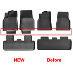 Extended Floor Mats for Tesla Model Y 2025+ Juniper 2025 All-Weather TPE Lengthen and Widen Waterproof Non-Slip Cargo Liners