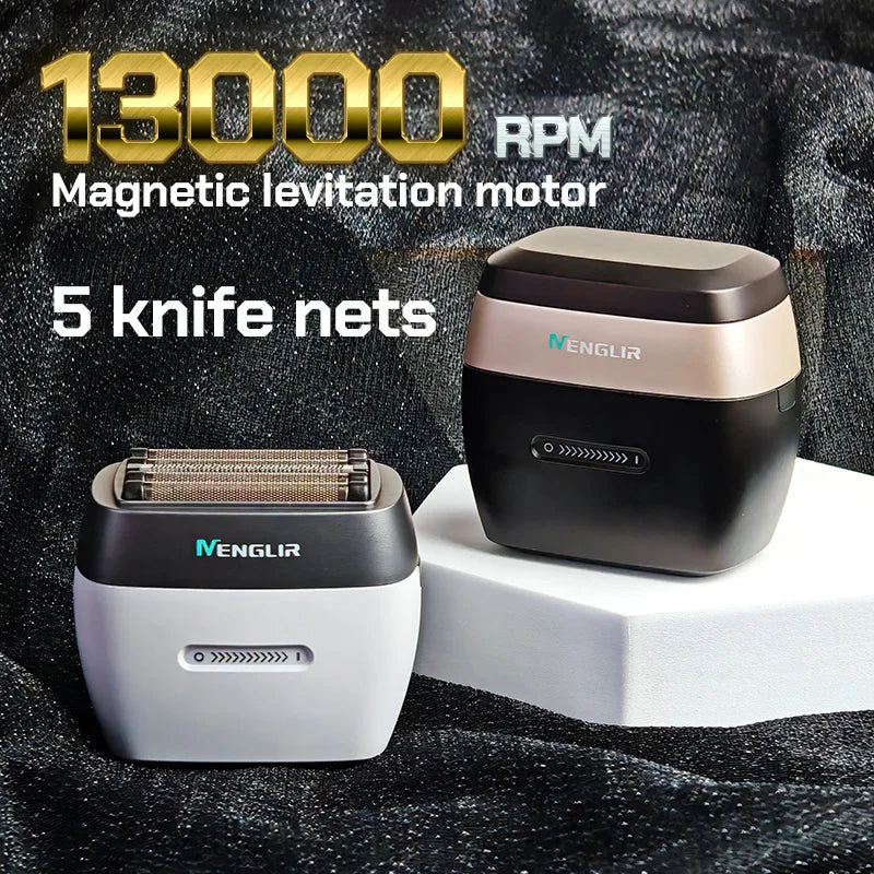 Professional Electric Hair Clipper Hair Trimmer 13000RPM Men's Shaver 5-blade Knife Net 1600mAh Mini Shaver IPX6 Waterproof