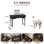 Makeup Organizer Vanity Table Modern Decor Drawer Storage Dressing Table Aesthetic Light Mirror Dressers Bedroom