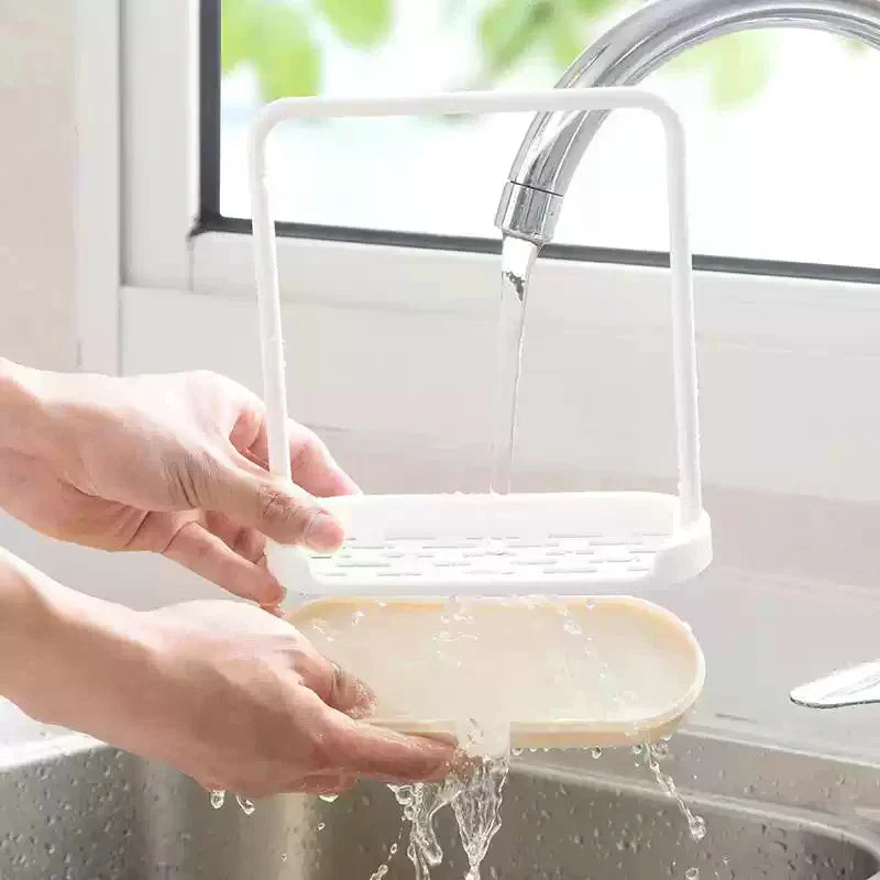 Dishcloth Drainer Rack Towel Rack Dishcloth Holder Kitchen Countertop Storage Rack