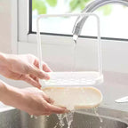 Dishcloth Drainer Rack Towel Rack Dishcloth Holder Kitchen Countertop Storage Rack