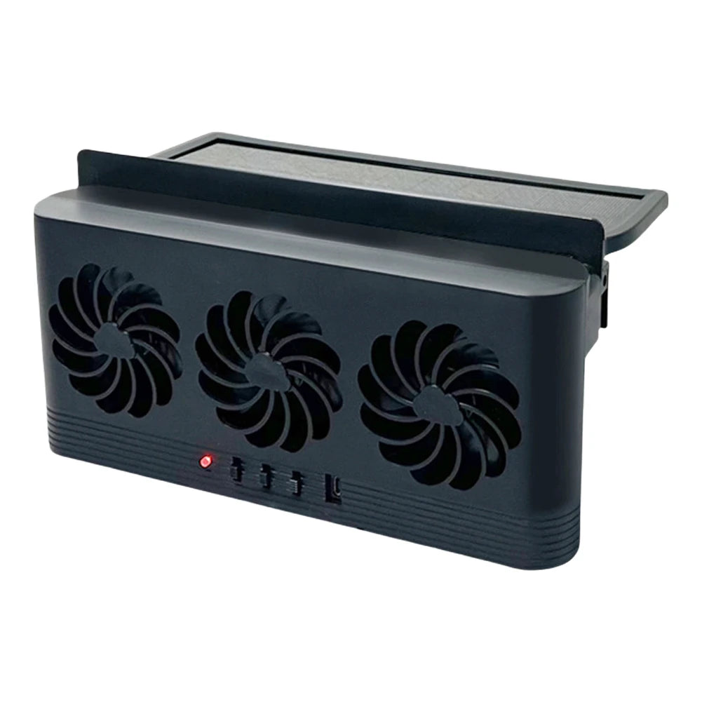 Solar Powered Car Exhaust Fan Eliminate Peculiar Smell Car Radiator Cooling Fan USB Powered Car Window Air Vent Fan for Vehicles