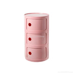 Nightstands Modular Bedside Table Round Large-capacity Storage Bedside Small Cabinet Bedroom Simple Storage Narrow Side Cabinet