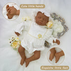 18.9-inch ultra realistic baby girl 3.1kg solid silicone reborn doll healing series closed eye sleeping shape baby muscle touch