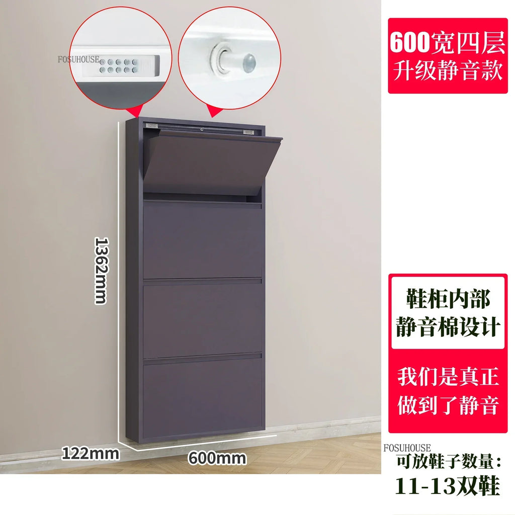 Narrow Shoe Rack Home Aesthetic Living Room Furniture Tilted Vertical Wooden Storage Hallway Shoe Cabinets n