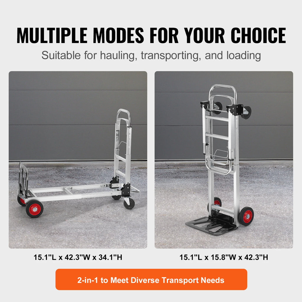 Folding Hand Truck 400 lbs Capacity Lightweight Dolly with Wheels for Moving