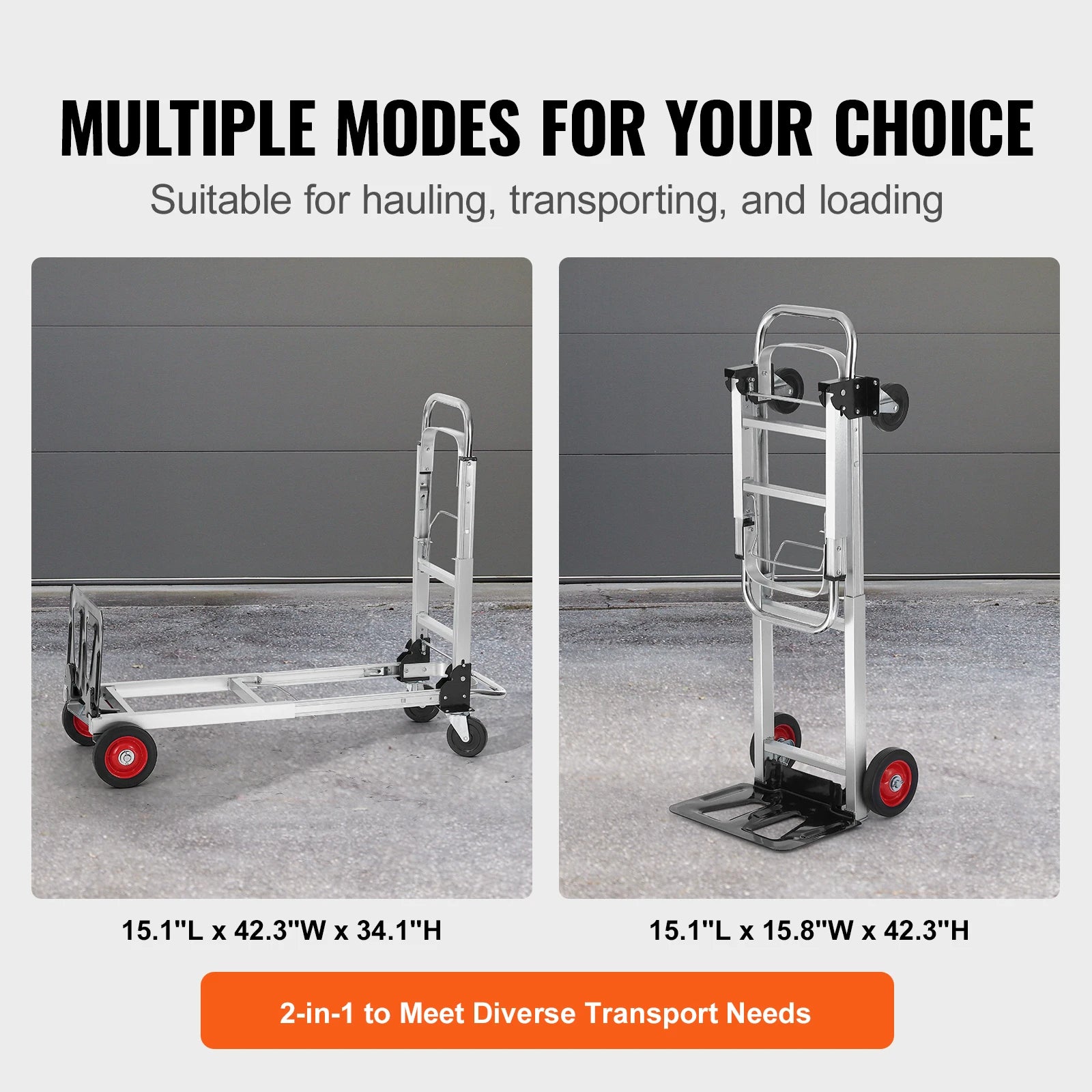 Folding Hand Truck 400 lbs Capacity Lightweight Dolly with Wheels for Moving