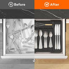 1pcs Silverware Organizer - Expandable Kitchen Drawer Organizer, Adjustable Utensil Organizer, Cutlery Tray for Forks, Knives,