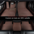 Striped Pu Leather Customized 5D Car Floor Mat for Alfa Romeo Giulia 2015-2021 Stelvio 2016-2021 Interior Accessories Carpet