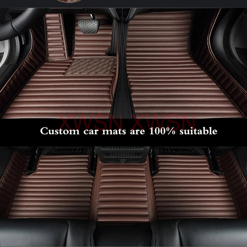 Striped Pu Leather Customized 5D Car Floor Mat for Alfa Romeo Giulia 2015-2021 Stelvio 2016-2021 Interior Accessories Carpet