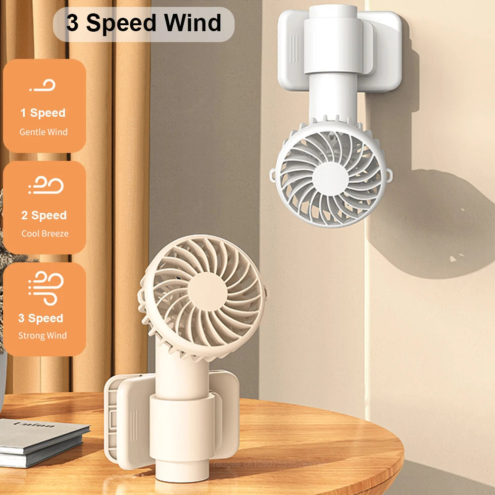 Mini Clip Fan Portable Clip on Umbrella Fan Backpack Waist Fan For Out