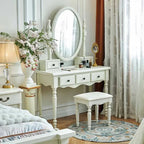 Postmodern Storage Wood Vanity Table Beige Make Up Organizer Bedroom Dresser Salon Compact Space Saving Nordic Trendy Furniture