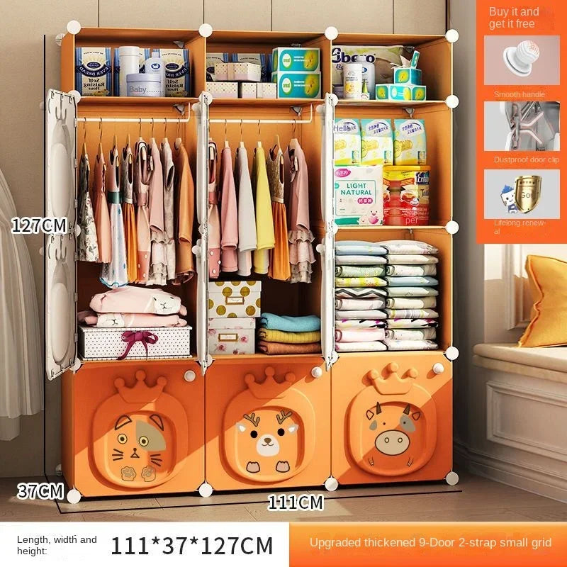Partitions Bedroom Folding Economic Designer Wardrobe Modern Space Saving Clothes Cabinets Simple Dressers Cube Hotel Furniture
