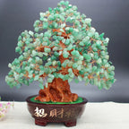 Lucky Money Tree Chinese Gold Ingot Crystal Fortune Tree Ornament Wealth Ornament Home Office Table Decoration Tabletop Crafts