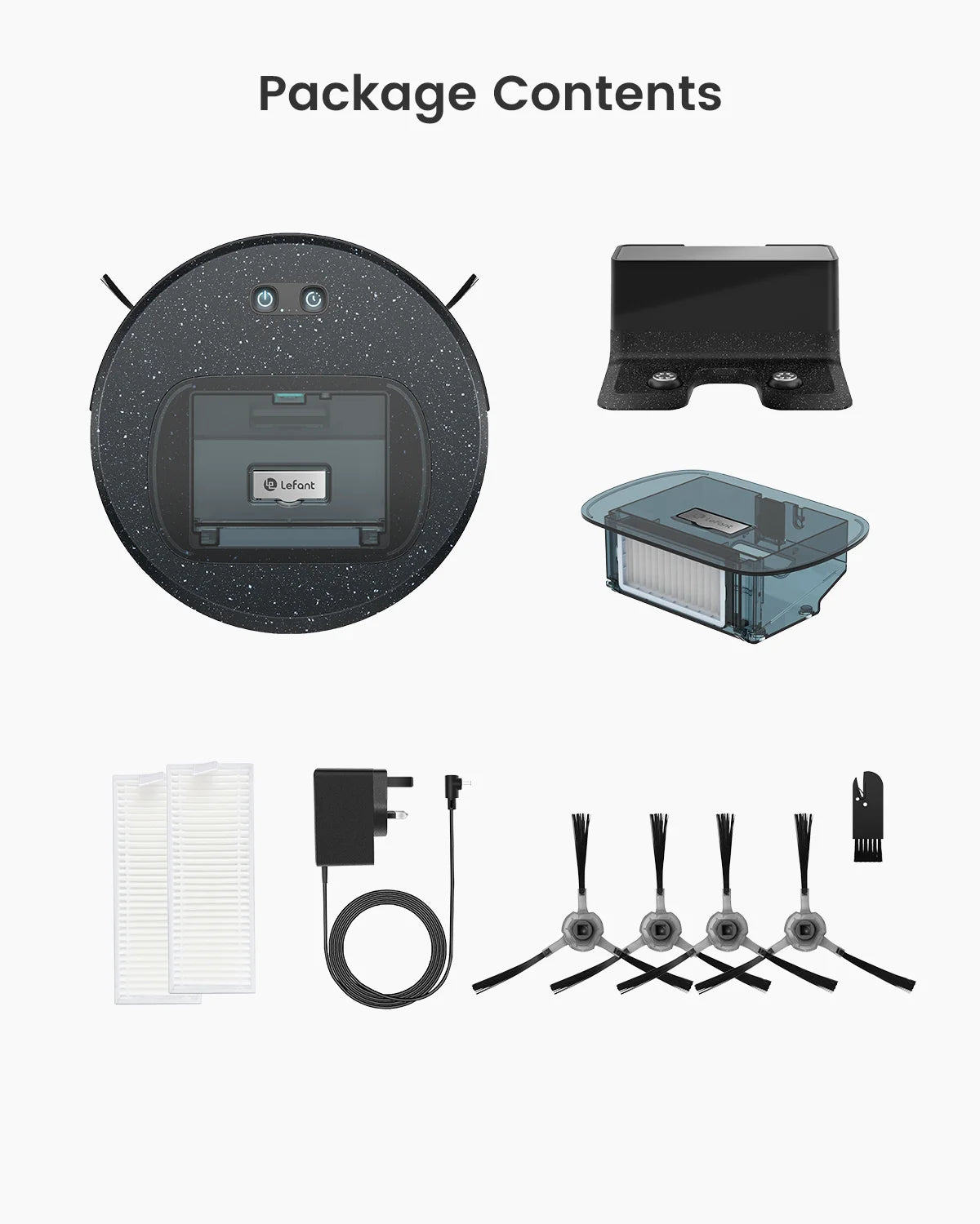 Lefant small Robot Vacuum cleaner F1,5000Pa Suction,600ML Visible Canister,250min,Ideal for Pet Hair,Hard Floors Carpets