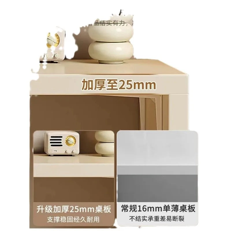 New Cream Style Dresser Bedroom Minimalist Modern Bedside Table Dresser Storage Cabinet Integrated Makeup Table