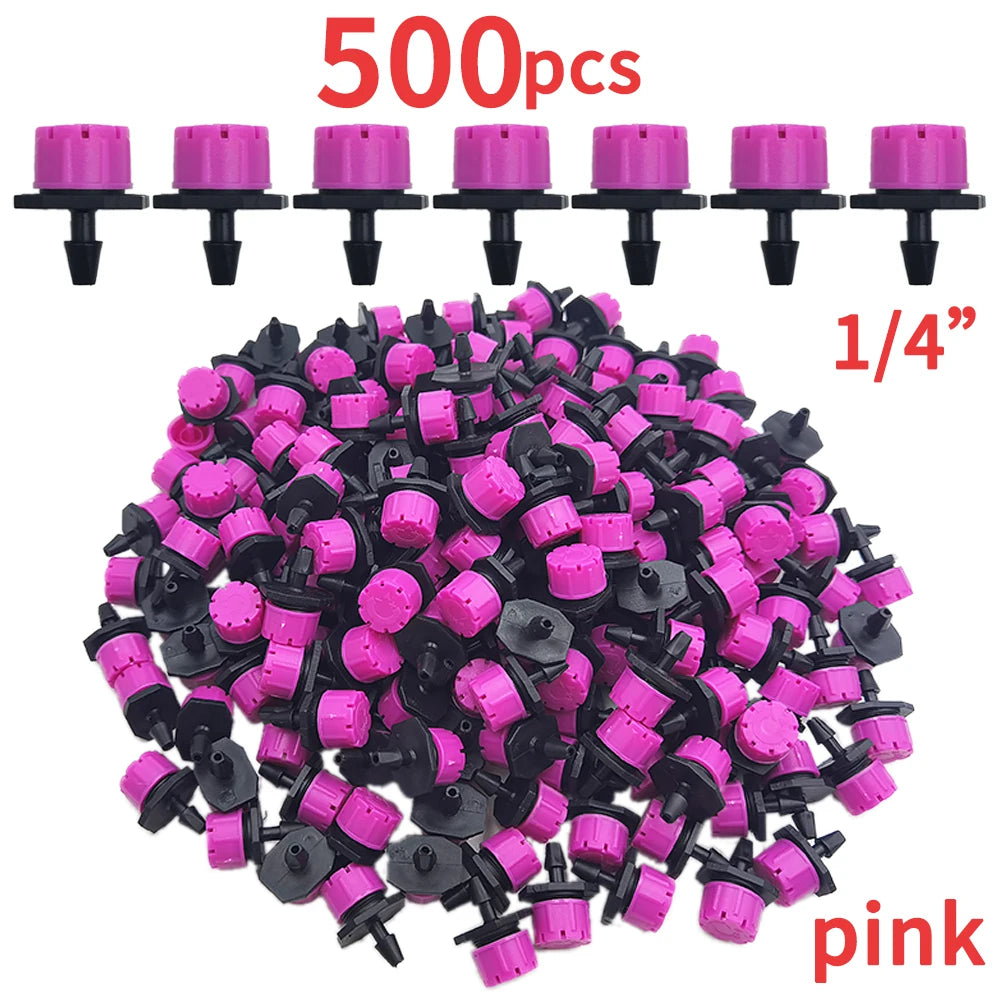 OASIS 30-1000PCS 4/7mm Garden Irrigation Nozzle Adjustable Dripper Watering Sprinkler Emitter Micro Drip Balcony Yard Greenhous