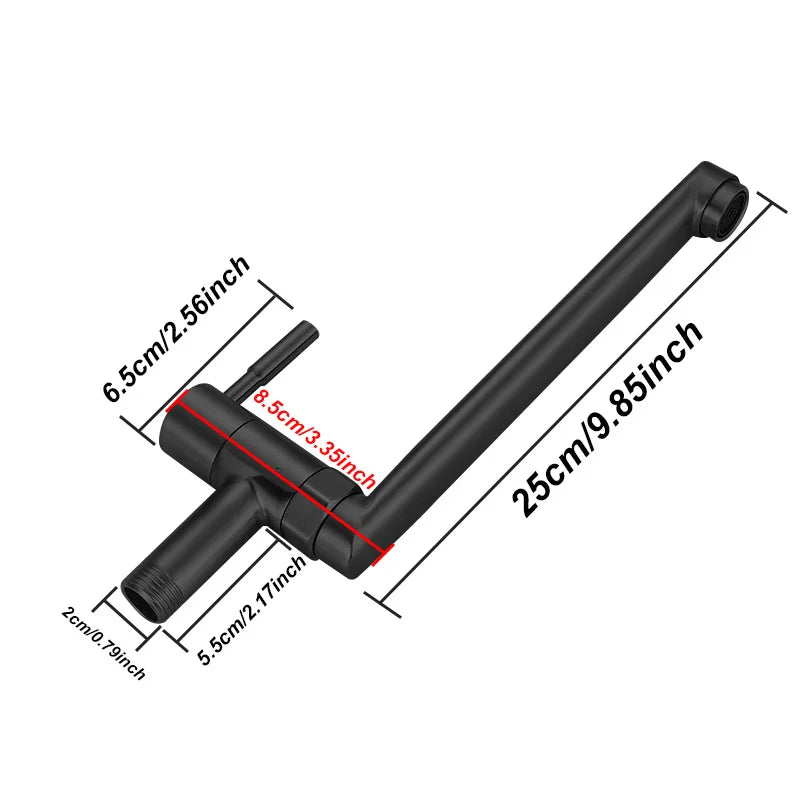 304 stainless steel kitchen faucet wall mounted single cooling