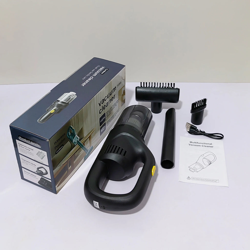 5KPa Cordless Mini Vacuum ， Rechargeable for Pet Hair, Dust in Home, Car & Office. Strong Suction for Sofa & Auto Detailing